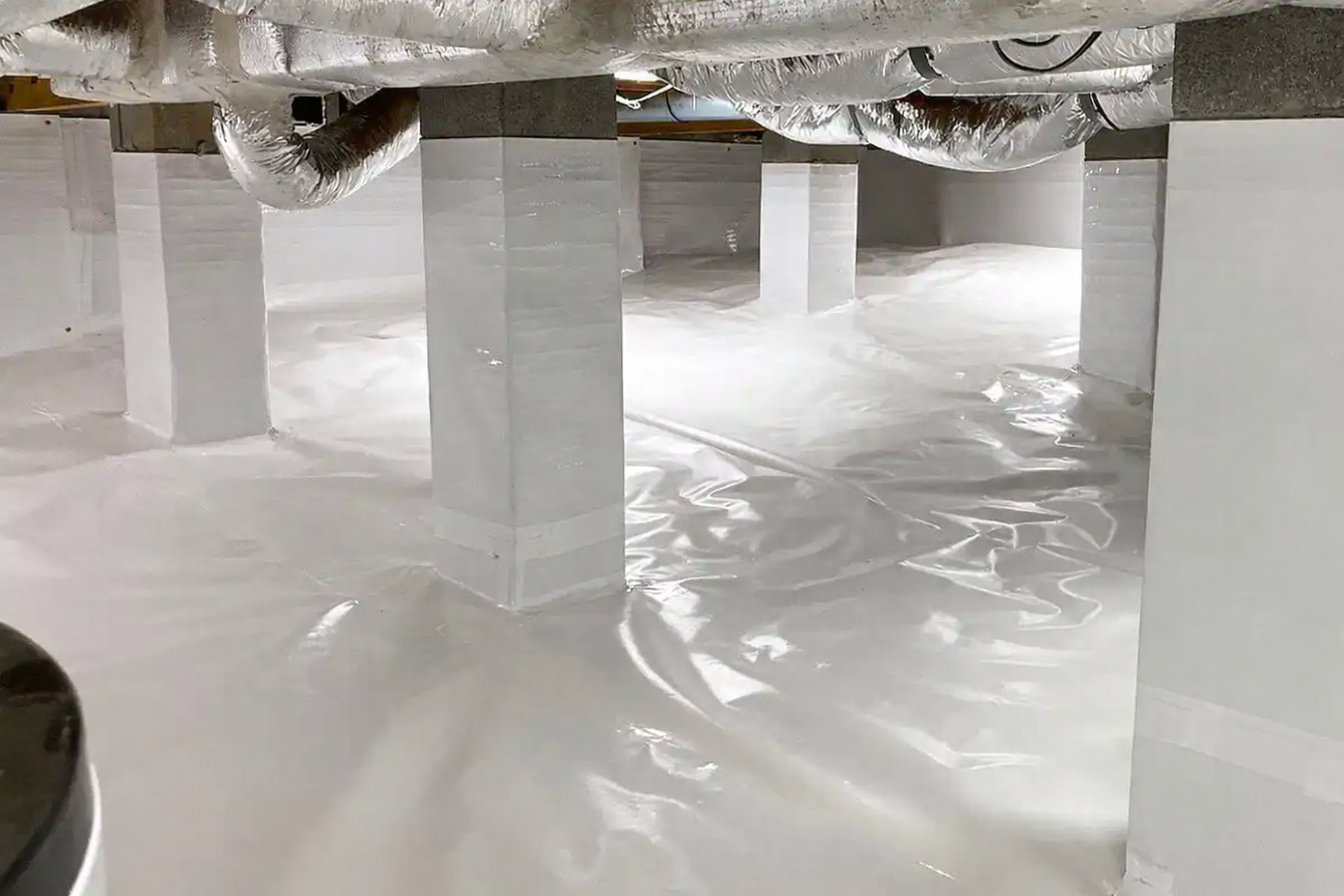 Crawl space vapor barrier in Bismarck, ND