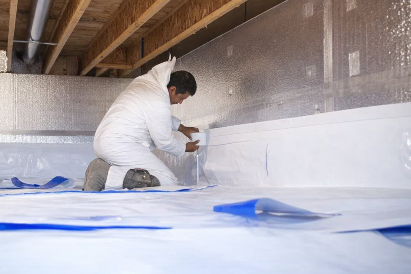 Vapor barrier installation in Bismarck, ND